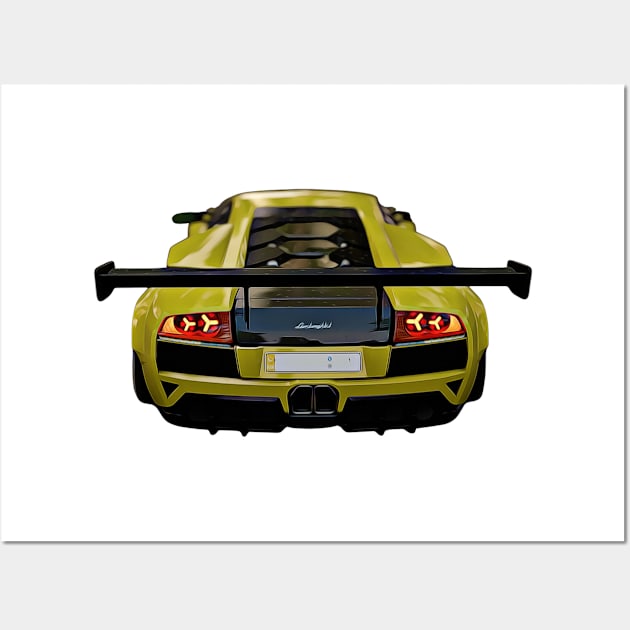 Murciélago GT Cartoon Wall Art by SynchroDesign